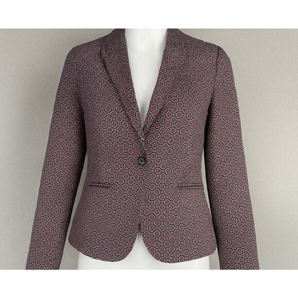 The Limited‎ Women's XS Printed Blazer Geo Pattern Work Jacket Lined Career - Picture 1 of 9